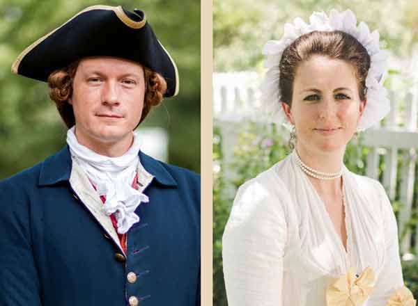 Thomas Jeffersona and Martha Washington portrayers.